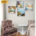 CANVAS PRINT SET SUNRISE BY THE SEA - SET OF PICTURES - PICTURES