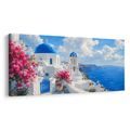 OBRAZ ROZKVITNUTÉ SANTORINI POD LETNOU OBLOHOU - OBRAZY MORE A PLÁŽ - OBRAZY