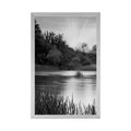 POSTER SUNRISE BY THE RIVER IN BLACK AND WHITE - BLACK AND WHITE - POSTERS