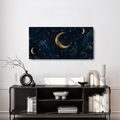 WANDBILD LUNARER SCHEIN ZWISCHEN STERNEN - WANDBILDER MOND - BILDER