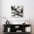 WANDBILD EXPRESSIVE SCHWARZE STRICHE - WANDBILDER ABSTRAKTE FORMEN - BILDER