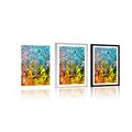 POSTER WITH MOUNT CREATIVE COLORED ART - ABSTRACT AND PATTERNED - POSTERS