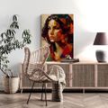 CANVAS PRINT PROFILE OF A WOMAN IN A PATCHWORK DESIGN - PICTURES OF WOMEN - PICTURES