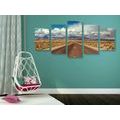 5-PIECE CANVAS PRINT ROAD IN THE DESERT - PICTURES OF NATURE AND LANDSCAPE - PICTURES