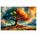 WANDBILD BAUM DES LEBENS IN HERBSTFARBEN - BILDER BÄUME DES LEBENS - BILDER