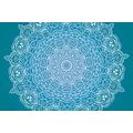 WALLPAPER MEDITATION MANDALA ON A BLUE BACKGROUND - WALLPAPERS FENG SHUI - WALLPAPERS