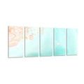 5-PIECE CANVAS PRINT WOMAN ON THE HIGH SEAS - ABSTRACT PICTURES - PICTURES