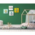 CANVAS PRINT SET CHILDREN WHO LOVE ROBOTS - SET OF PICTURES - PICTURES