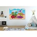 CANVAS PRINT WORLD OF DINOSAURS - CHILDRENS PICTURES - PICTURES