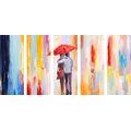 5-PIECE CANVAS PRINT WALK IN THE RAIN - PICTURES LOVE - PICTURES