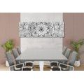 CANVAS PRINT ABSTRACT ETHNIC MANDALA IN BLACK AND WHITE - BLACK AND WHITE PICTURES - PICTURES