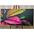 CANVAS PRINT FRESH LEAVES - PICTURES OF NATURE AND LANDSCAPE - PICTURES