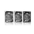 POSTER CHARMING MANDALA IN BLACK AND WHITE - BLACK AND WHITE - POSTERS