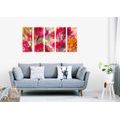 5-PIECE CANVAS PRINT PAINTED FLORAL STILL LIFE - PICTURES FLOWERS{% if product.category.pathNames[0] != product.category.name %} - PICTURES{% endif %}