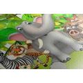 CANVAS PRINT JUNGLE ANIMALS - CHILDRENS PICTURES - PICTURES