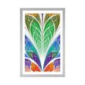 POSTER WITH MOUNT COLORED GLASS ABSTRACTION - ABSTRACT AND PATTERNED - POSTERS