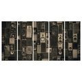 5-TEILIGES WANDBILD VINTAGE LAUTSPRECHER - MUSIKBILDER - BILDER