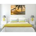 CANVAS PRINT HAMMOCK ON THE BEACH - PICTURES OF NATURE AND LANDSCAPE - PICTURES