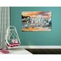CANVAS PRINT WATER-FORMED HORSES - PICTURES OF ANIMALS - PICTURES