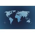 SELF ADHESIVE WALLPAPER WORLD MAP IN SHADES OF BLUE - SELF-ADHESIVE WALLPAPERS - WALLPAPERS