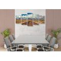 5-PIECE CANVAS PRINT ROAD IN THE DESERT - PICTURES OF NATURE AND LANDSCAPE - PICTURES