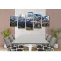 5-PIECE CANVAS PRINT MAJESTIC MOUNTAIN LANDSCAPE - PICTURES OF NATURE AND LANDSCAPE - PICTURES