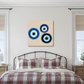 TABLEAU SUR TOILE – TROIS YEUX BLEUS D’HARMONIE - TABLEAUX PAR THÈME - TABLEAUX
