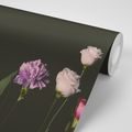 SELF ADHESIVE WALL MURAL ELEGANT FLOWERS ON A DARK BACKGROUND - SELF-ADHESIVE WALLPAPERS - WALLPAPERS