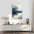 WANDBILD HARMONIE DER FARBEN ZWISCHEN HIMMEL UND WASSER - WANDBILDER ABSTRAKTE FORMEN - BILDER