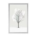 POSTER MINIMALISTISCHER BAUM IM WINTER - BÄUME UND LAUB - POSTER