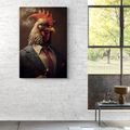 CANVAS PRINT ANIMAL GANGSTER ROOSTER - PICTURES OF ANIMAL GANGSTERS - PICTURES