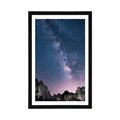 POSTER WITH MOUNT STARRY SKY ABOVE THE ROCKS - UNIVERSE AND STARS - POSTERS