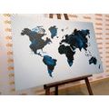 CANVAS PRINT WORLD MAP IN VECTOR GRAPHIC DESIGN - PICTURES OF MAPS - PICTURES
