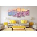 IMPRESSION SUR TOILE EN 5 PARTIES BEAU JAPON - IMPRESSION SUR TOILE DE NATURE ET PAYSAGE - IMPRESSION SUR TOILE