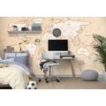 SELF ADHESIVE WALLPAPER INTERESTING BEIGE WORLD MAP - SELF-ADHESIVE WALLPAPERS - WALLPAPERS