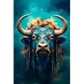 CANVAS PRINT BLUE-GOLD BUFFALO - PICTURES LORDS OF THE ANIMAL KINGDOM - PICTURES