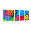 5-PIECE CANVAS PRINT ABSTRACTION FULL OF COLORS - ABSTRACT PICTURES - PICTURES