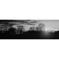 CANVAS PRINT BEAUTIFUL SUNSET IN BLACK AND WHITE - BLACK AND WHITE PICTURES - PICTURES