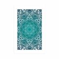 POSTER WITH MOUNT BLUE AND WHITE ROSETTE - FENG SHUI - POSTERS