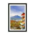 POSTER WITH MOUNT VIEW OF CHUREITO PAGODA AND MOUNT FUJI - NATURE - POSTERS