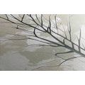 CANVAS PRINT TREE IN A MINIMALIST DESIGN - PICTURES OF TREES AND LEAVES - PICTURES