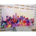 TABLEAU SUR TOILE – NEW YORK EN AQUARELLE - TABLEAUX DE LA VILLE - TABLEAUX