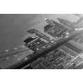 CANVAS PRINT ENCHANTING BROOKLYN BRIDGE IN BLACK AND WHITE - BLACK AND WHITE PICTURES - PICTURES