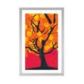 AFFICHE AVEC MONTURE ARBRE COLORÉ ORIGINAL DE - DE NOTRE ATELIER - AFFICHES