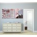 5-PIECE CANVAS PRINT ABSTRACTION IN SOFT TONES - ABSTRACT PICTURES - PICTURES