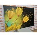 WANDBILD BLUMEN AUS GOLD - ABSTRAKTE BILDER - BILDER