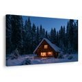 CANVASTAVLA VINTERSTUGA I SKOGEN - JUL- OCH VINTERTAVLOR - TAVLOR