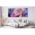 5-PIECE CANVAS PRINT COLOR SPIRAL - ABSTRACT PICTURES - PICTURES