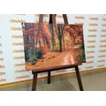 CANVAS PRINT FOREST IN AUTUMN - PICTURES OF NATURE AND LANDSCAPE - PICTURES