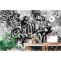 SELF ADHESIVE WALLPAPER GRAY STREET ART GRAFFITI - SELF-ADHESIVE WALLPAPERS - WALLPAPERS